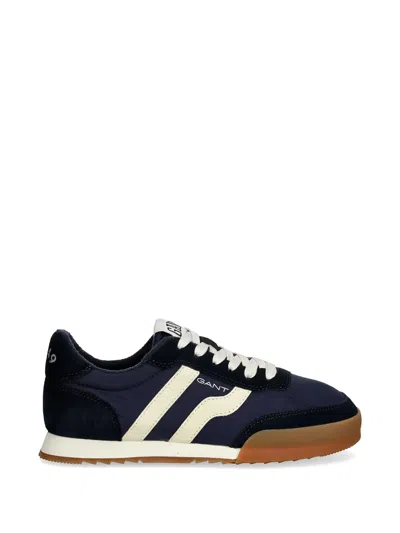 Gant Stripe Lace-up Sneakers In Blue