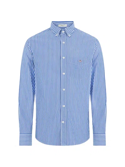 Gant Striped Button-down Shirt In Blue