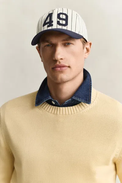 Gant Striped Cap In White