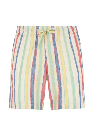 Gant Striped Linen Shorts In Multi