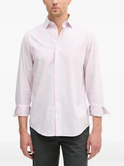 Gant Striped Long-sleeve Shirt In Pink