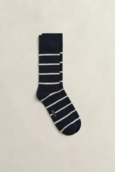 Gant Striped Rib Socks In Multi