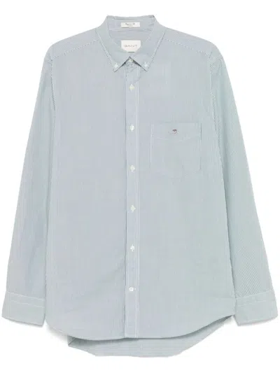 Gant Striped Shirt In Blue