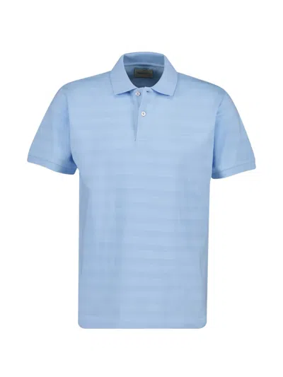 Gant Striped Short-sleeve Polo Shirt In Blue