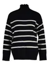 Gant Striped Sweater In Black