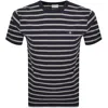 Gant Striped T Shirt Evening Blue