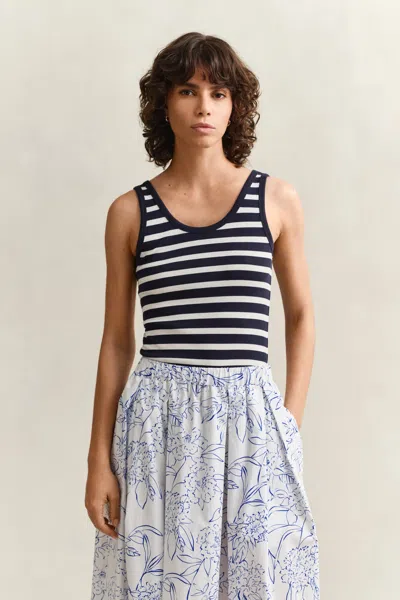Gant Striped Tank Top In Multi