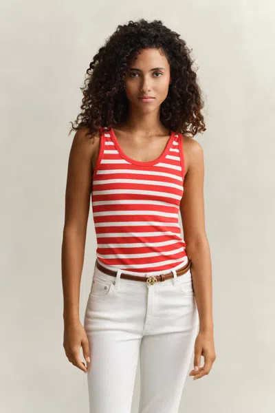 Gant Striped Tank Top In Multi