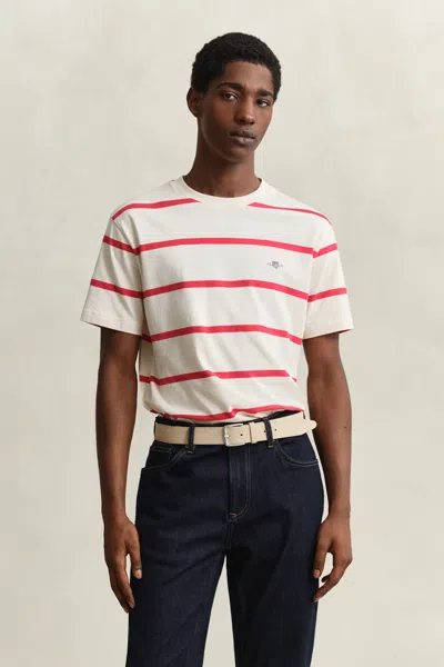 Gant Striped T-shirt In White