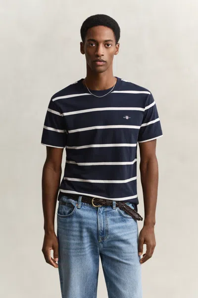 Gant Striped T-shirt In Black