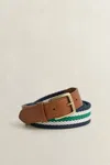 Gant Striped Webbing Belt In Brown