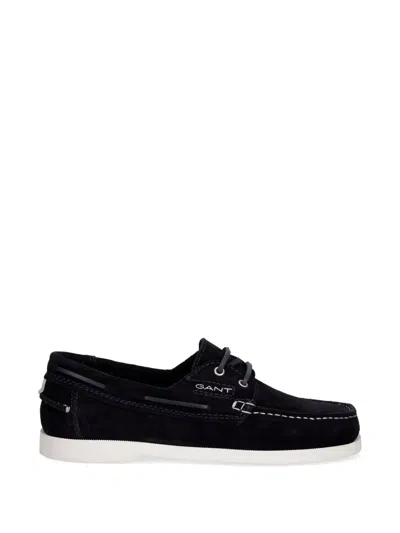 Gant Suede Boat Shoes In Black