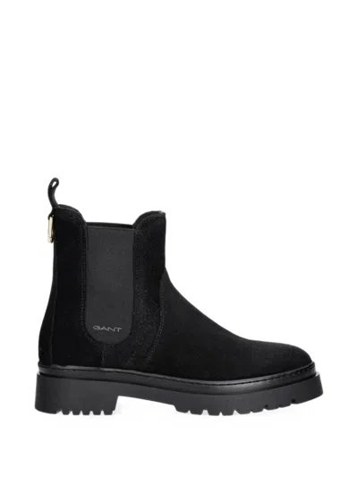 Gant Suede Chelsea Boots In Black