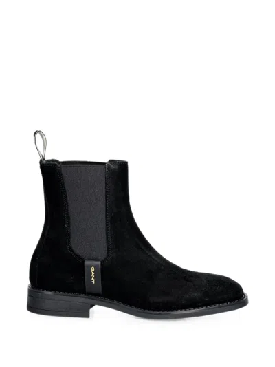 Gant Suede Chelsea Boots In Black