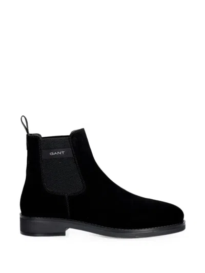 Gant Suede Chelsea Boots In Black