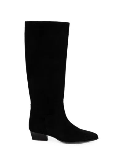 Gant Suede Knee-high Boots In Black