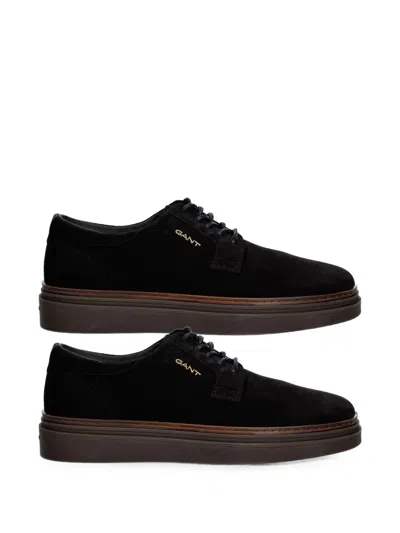 Gant Suede Lace-up Sneakers In Black
