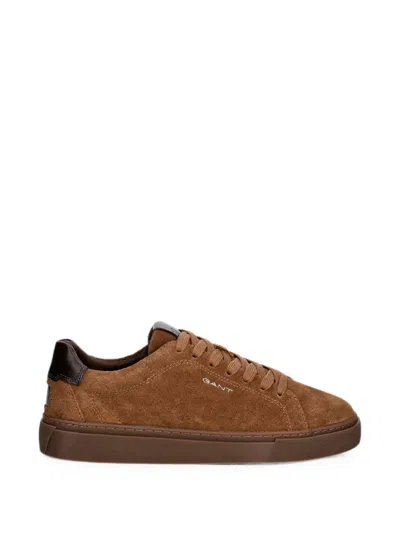 Gant Suede Leather-trim Sneakers In Brown