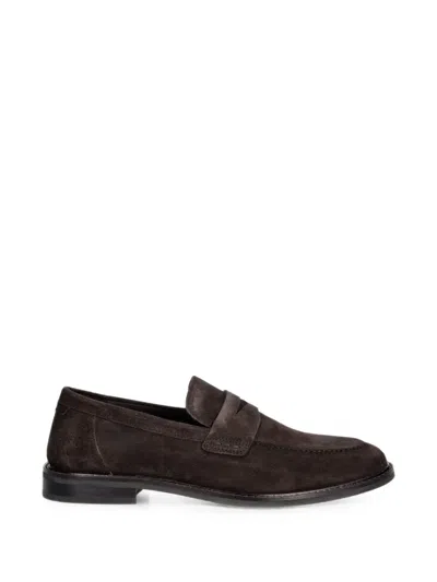 Gant Suede Penny Loafers In Brown