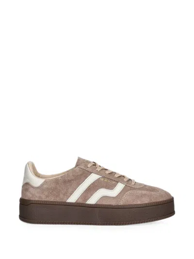Gant Suede Platform Sneakers In Brown