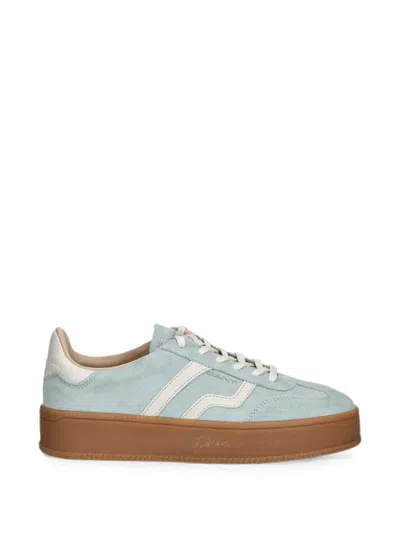 Gant Suede Platform Sneakers In Blue