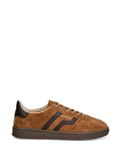 Gant Suede-panelled Sneakers In Brown