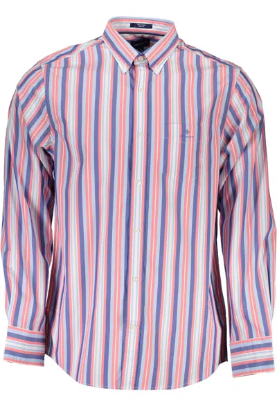 Gant Summertime Elegance Short Sleeve Men's Shirt In Pink
