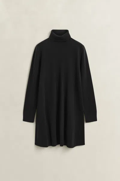 Gant Superfine Lambswool Dress In Black