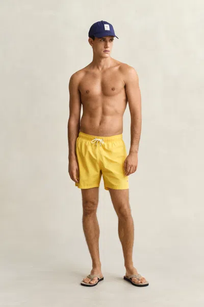 Gant Swim Shorts In Yellow