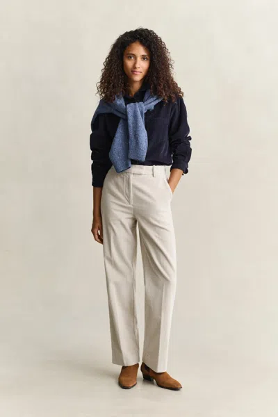 Gant Tailored Corduroy Pants In Clay Beige