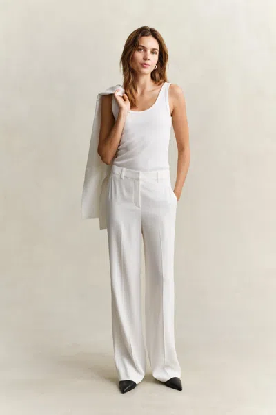 Gant Tailored Crepe Pants In White