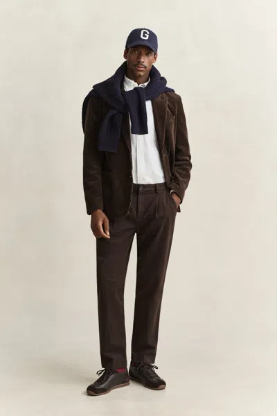 Gant Tapered Chinos In Brown