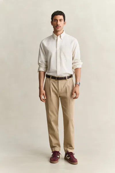 Gant Tapered Chinos In Brown