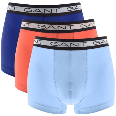 Gant Three Pack Core Multi Colour Trunks Blue