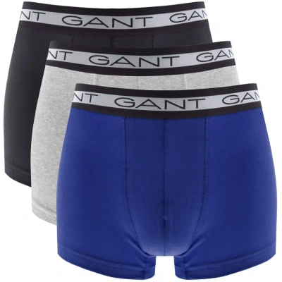 Gant Three Pack Core Multi Colour Trunks In Grey