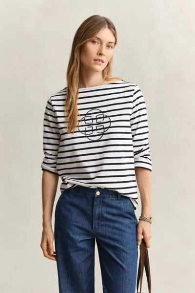 Gant Three-quarter Sleeve T-shirt In Multi