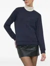 Gant Tonal Archive Shield Logo-embroidered Sweatshirt In Blue