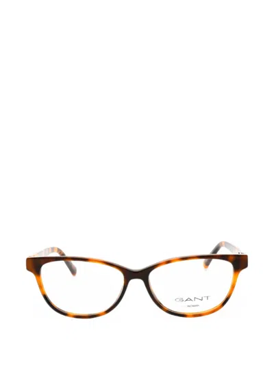 Gant Tortoiseshell-effect Cat-eye Glasses In Brown