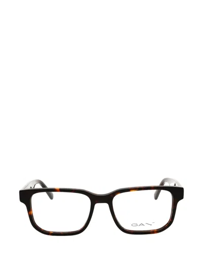 Gant Tortoiseshell-effect Rectangle-frame Glasses In Brown