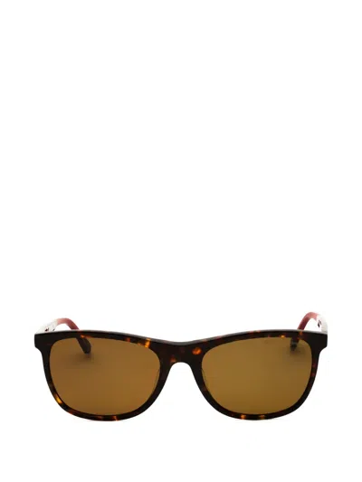 Gant Tortoiseshell-effect Rectangle-frame Sunglasses In Brown