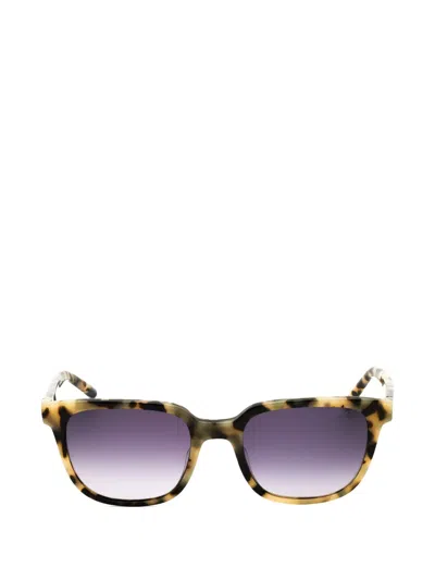 Gant Tortoiseshell-effect Square-frame Sunglasses In Brown