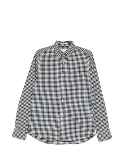 Gant Twill Gingham Shirt In Blue