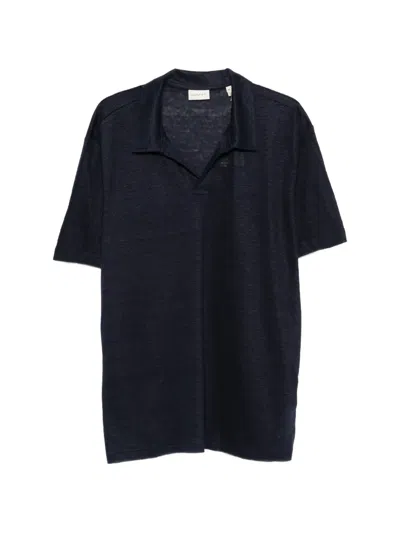 Gant V-neck T-shirt In Blue
