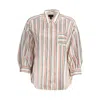 Gant White Viscose Shirt In Pink