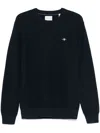 Gant Waffle-knit Sweater In Blue
