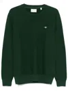 Gant Waffle-knit Sweater In Green