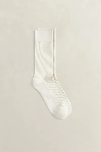 Gant Waffle Textured Socks In White