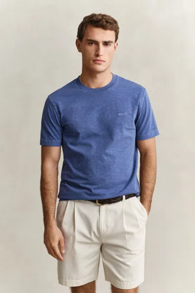 Gant Washed T-shirt In Blue