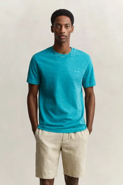 Gant Washed T-shirt In Blue