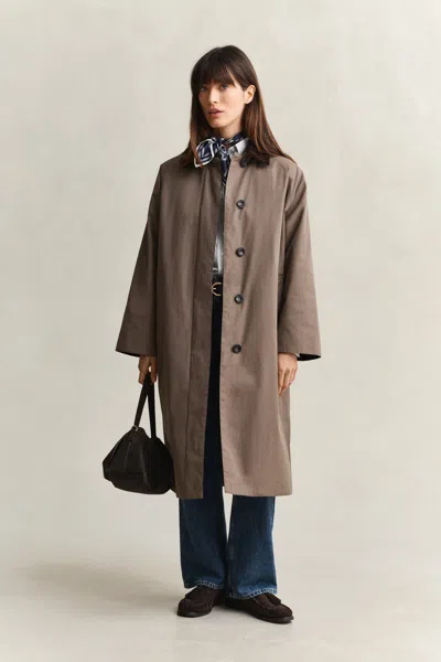 Gant Waxed Car Coat In Gray